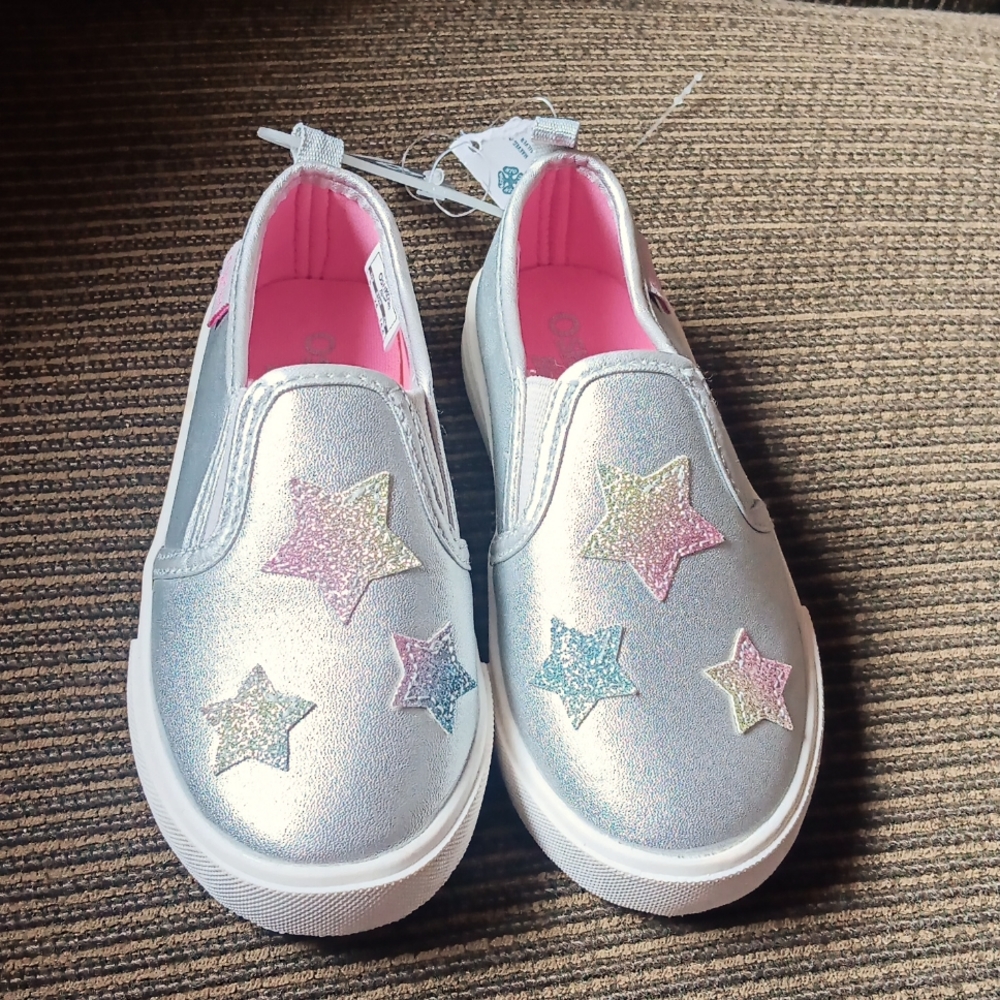 NWT Oshkosh Toddler Girl Slip on Sneakers